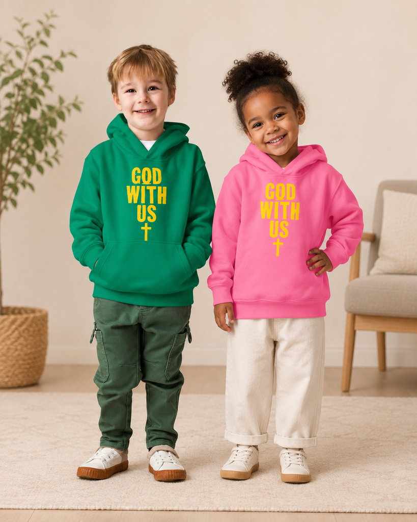 God With Us - Toddler Unisex fleece pullover hoodie