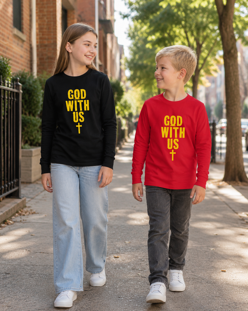 God With Us - Youth unisex long sleeve tee