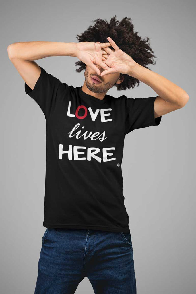 Love Lives Here - Men's Short Sleeve T-Shirt