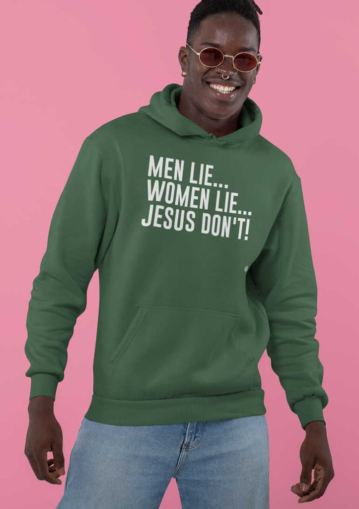 Men Lie, Women Lie, Jesus Don't - Men's Pullover Hoodie