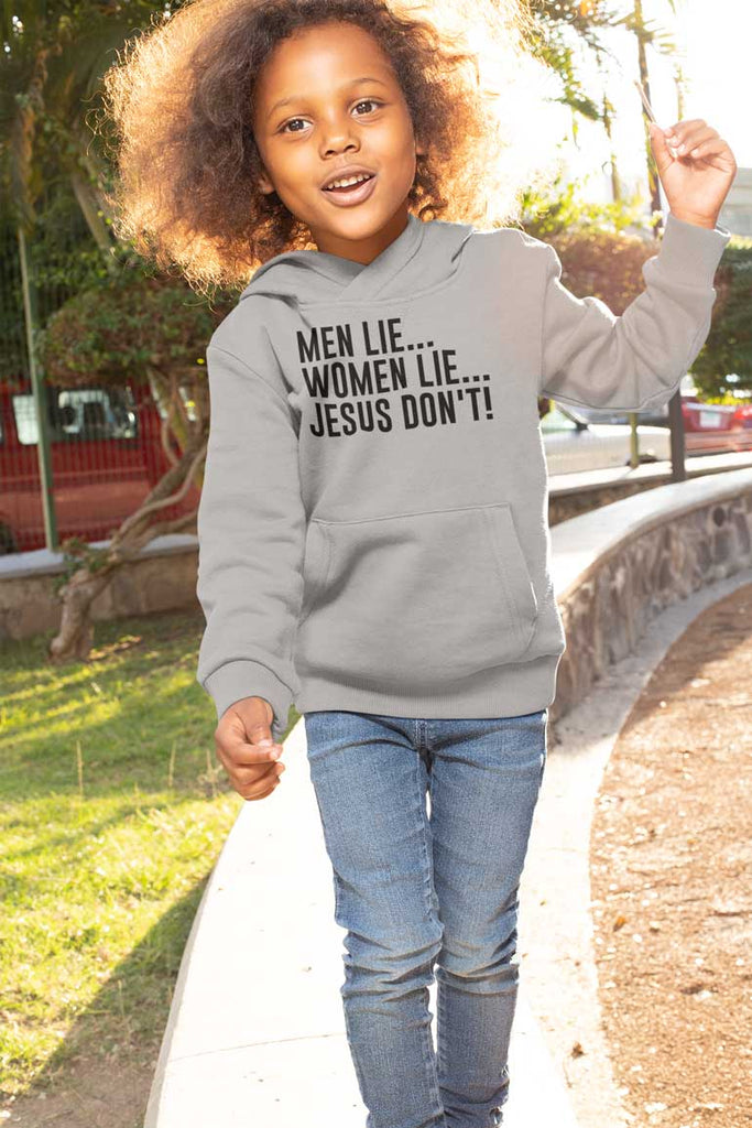 Men Lie, Women Lie, Jesus Don't - Youth Pullover Hoodie