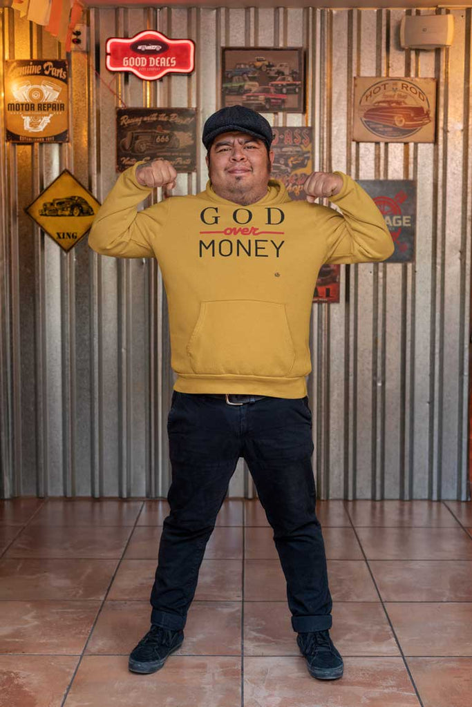 God Over Money - Men's Pullover Hoodie