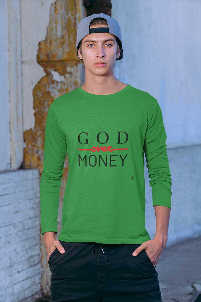 God Over Money - Men's Long Sleeve Shirt
