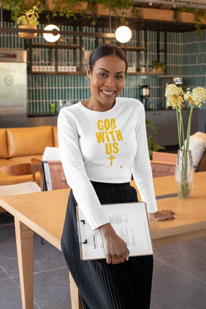 God With Us - Ladies' Long Sleeve Shirt